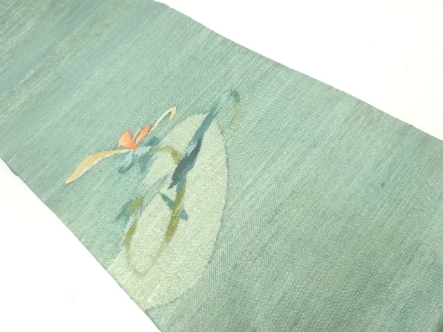 JAPANESE FUKURO OBI / WOVEN FLORAL PLANTS